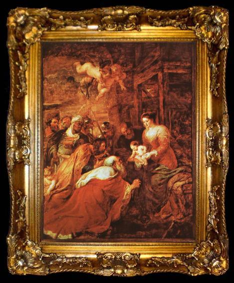 framed  Peter Paul Rubens The Adoration of the kings, ta009-2